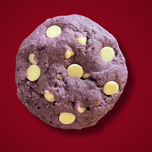 Galletas con chispas de chocolate blanco Ube (Caja de 3)