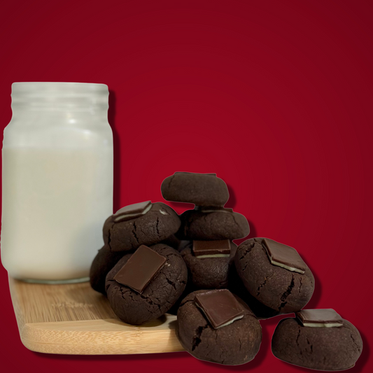 Besos dobles de menta con chispas de chocolate (caja de 12)