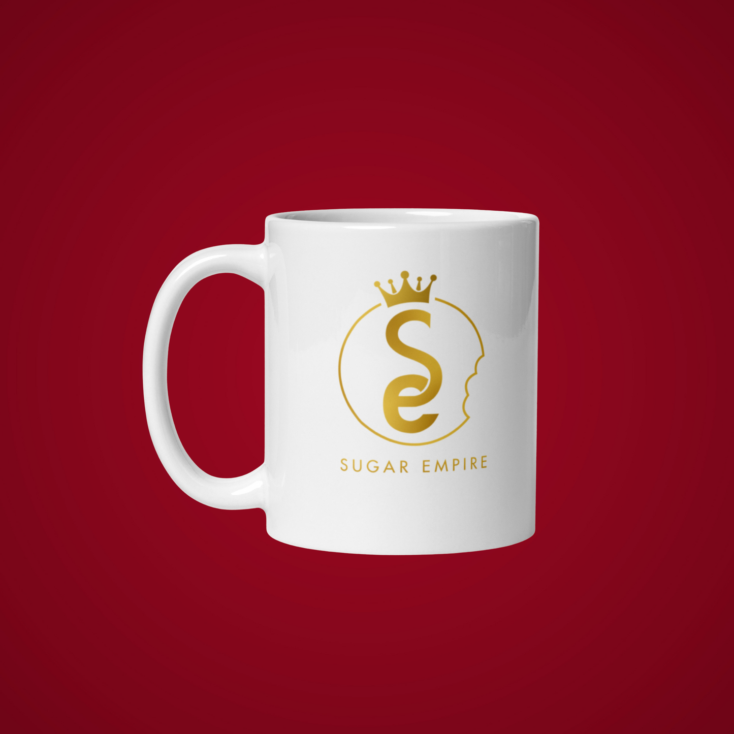 Taza blanca brillante